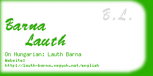 barna lauth business card